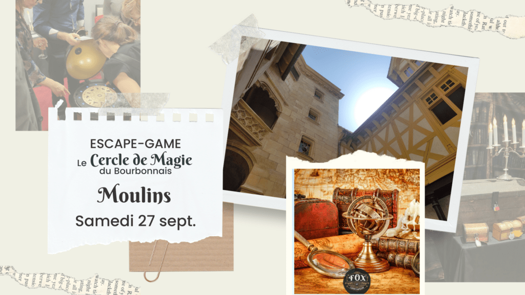 Annonce Escape game 27 septembre Moulins